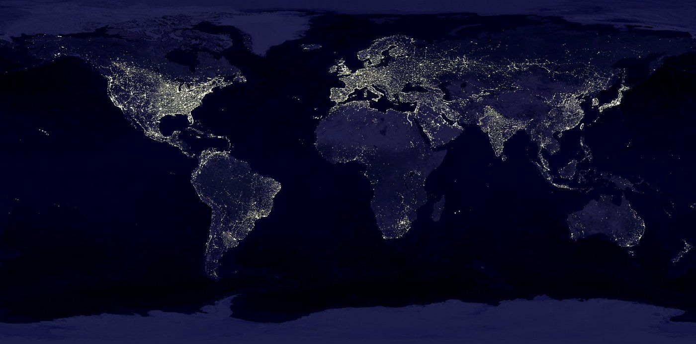 Mapa satelital del mundo